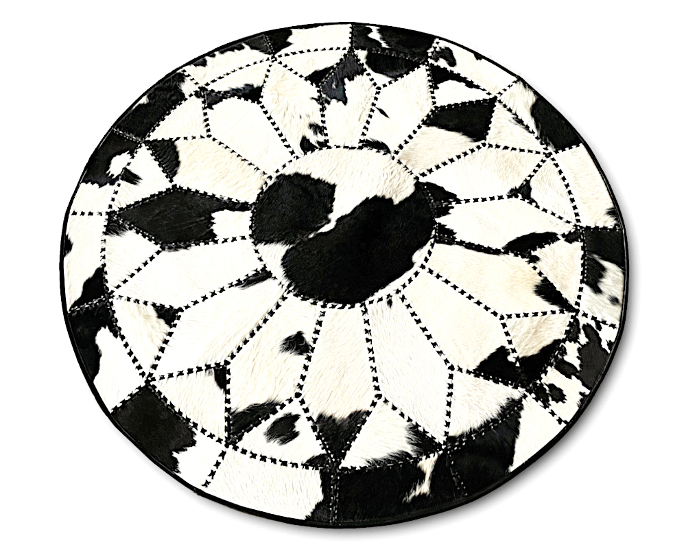 Rond koeienhuid vloerkleedt Ø 130 cm