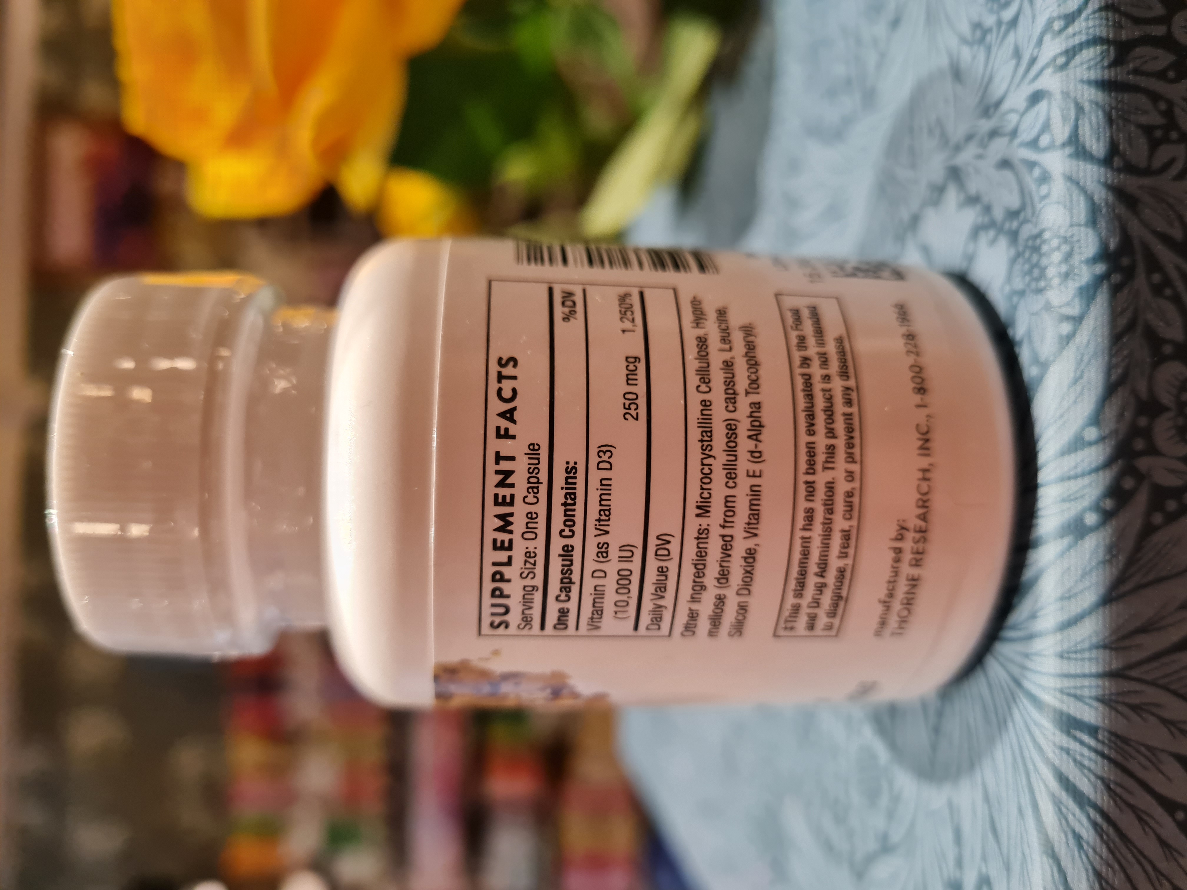 D3-Vitamin 10.000 IE , 60 kapslar, Thorne - 2