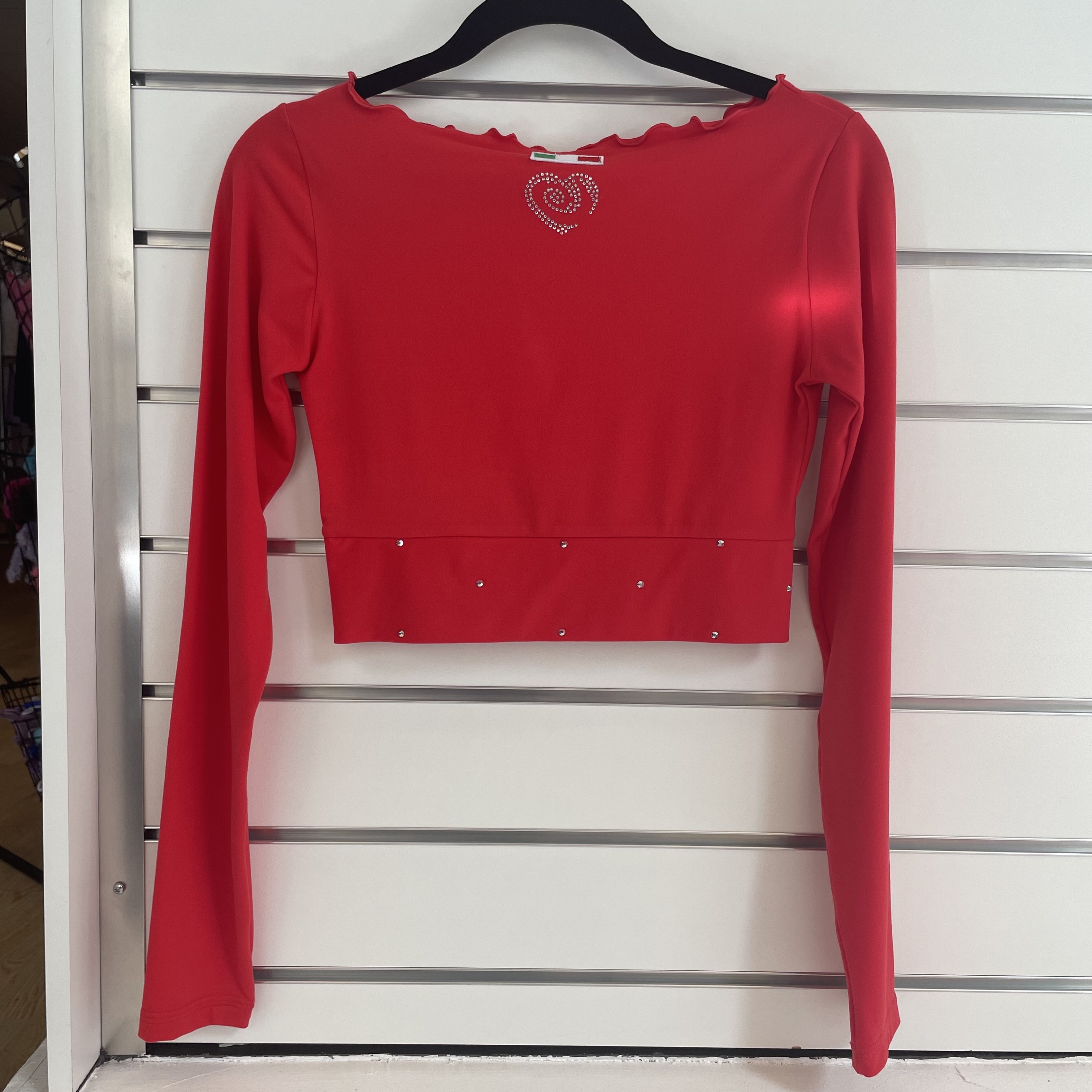 Crop top i rött  från Bolero med Swarovski - 2