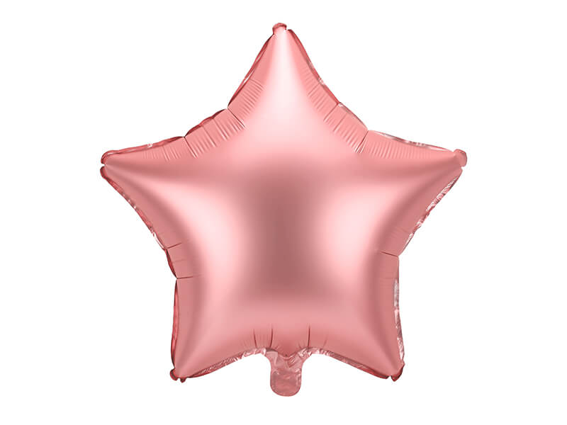 Folieballong Roséguld Matt Stjärna