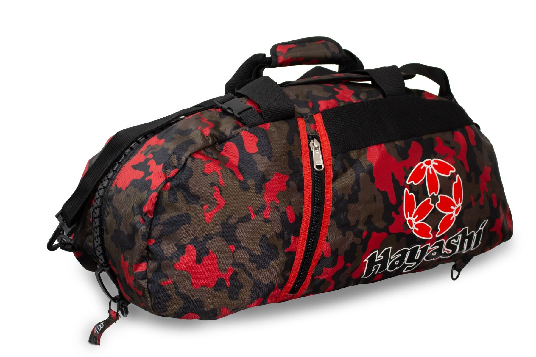 Hayashi  Väska/Ryggsäck, Camouflage Svart/Röd/Brun Large