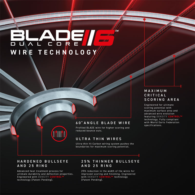 Winmau Darttavla Blade 6 Dual Core - 3