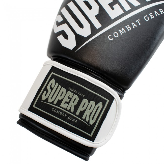 Super Pro  boxhandske Rebel Svart/vit 6-16 oz - 2