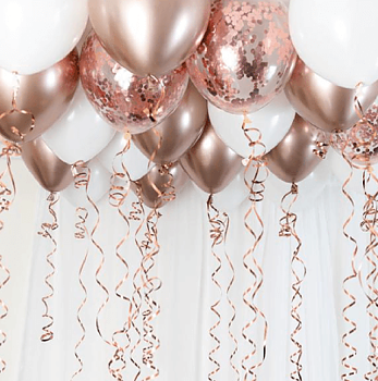 Takballonger Roséguld