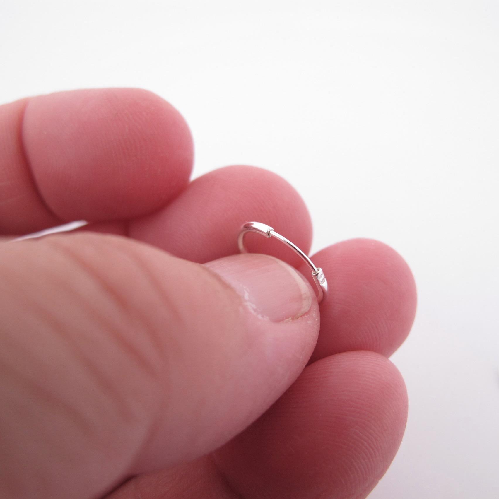 Creoler 12.5mm silverringar för öronen - 3