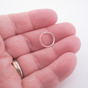 Creoler 12.5mm silverringar för öronen