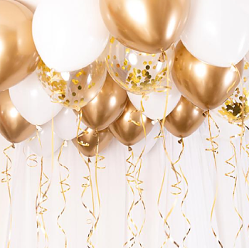 Takballonger Guld chrome