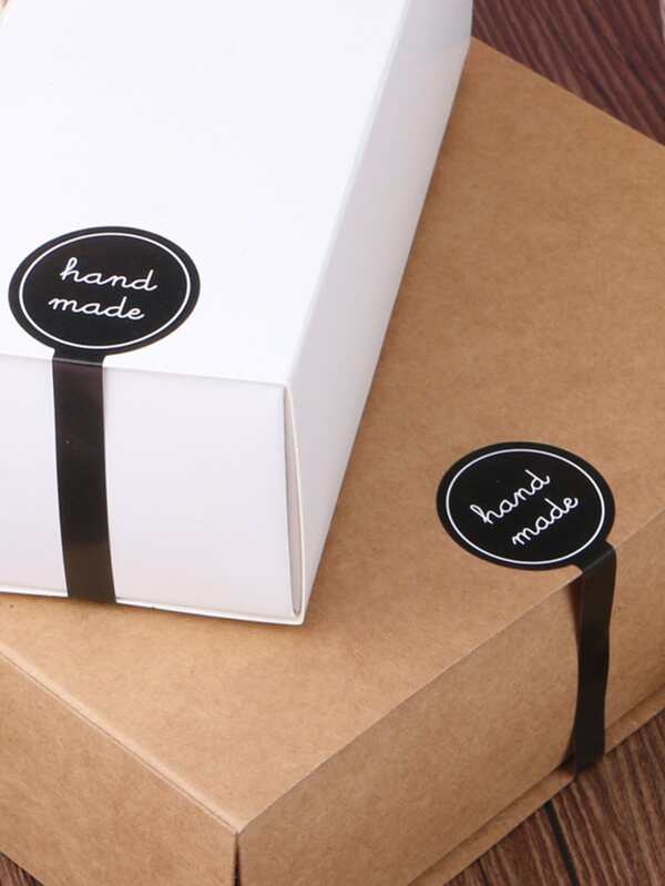 Etikett  Handmade black 10cm - 2