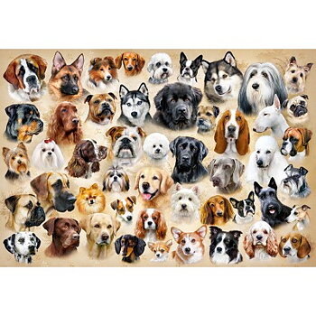 Collage with Dogs 1500 Bitar Castorland