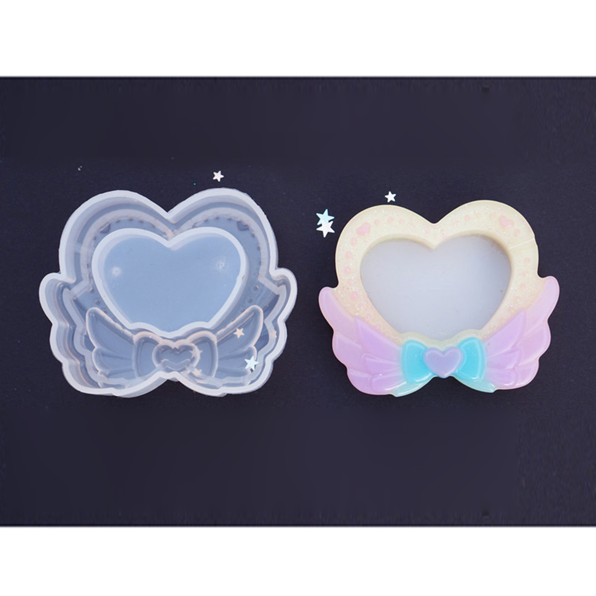 Silicone Resin Mold Heart wings