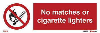 Prohibition sign (PSS) "No matches or cigarette lighters" - IMPA 33.8534