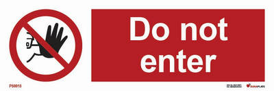 Prohibition sign (PSS) "Do not enter" - IMPA 33.8542