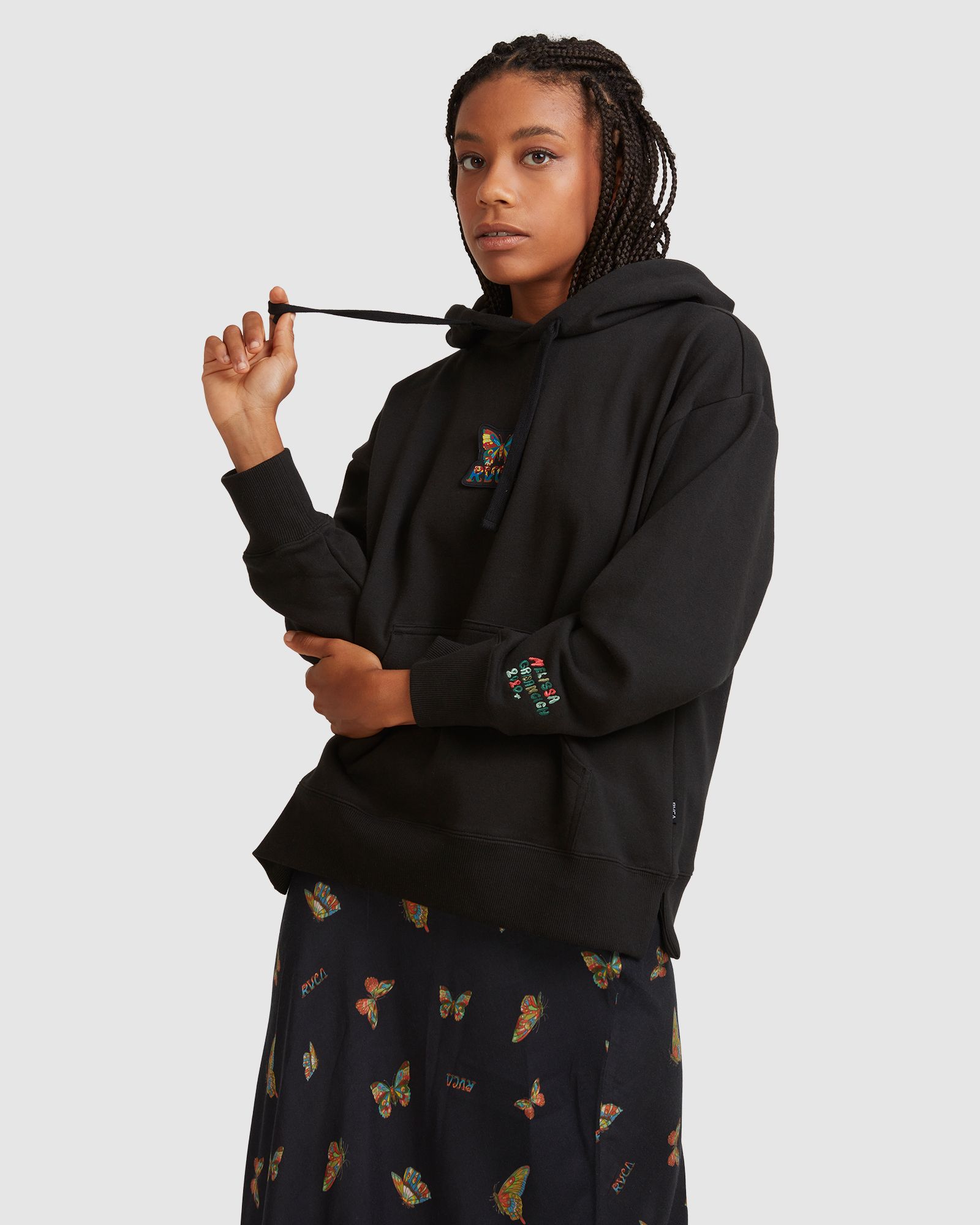 RVCA Women Melissa Grisancich Hoodie Pirate Black - 4