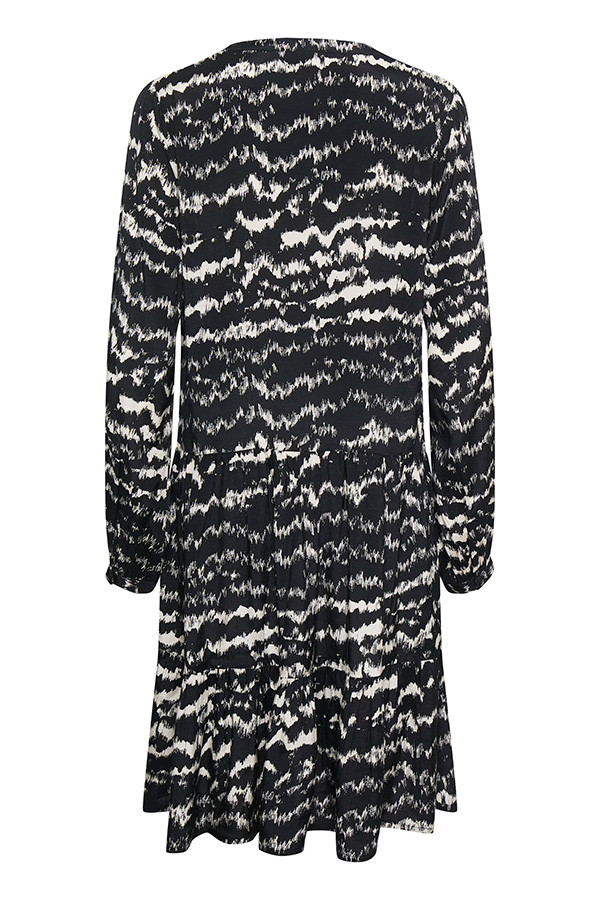 Kaffe - Helana Dress Black / Sand Graphic Print - 6