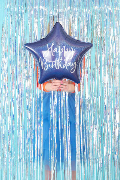 Folieballong Happy Birthday Blå - 2