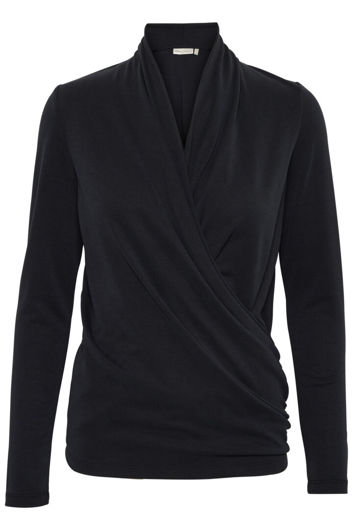 AlanoIW Wrap Blous Black InWear