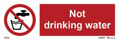 Prohibition sign (PSS) "Not drinking water"
