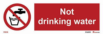 Prohibition sign (PSS) "Not drinking water"