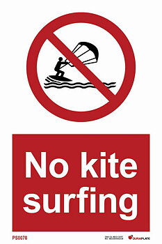 Förbudsskylt (PSS) "No kite surfing"