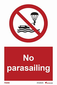 Prohibition sign (PSS) "No parasailing"