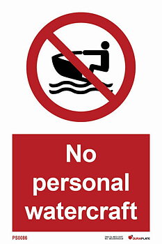 Prohibition sign (PSS) "No personal watercraft"