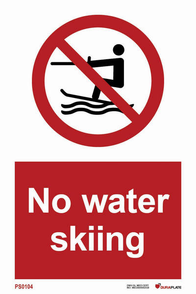 Förbudsskylt (PSS) "No water skiing"