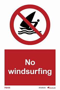 Förbudsskylt (PSS) "No windsurfing"