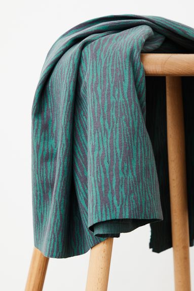 BARK JACQUARD - GREEN/GRAY