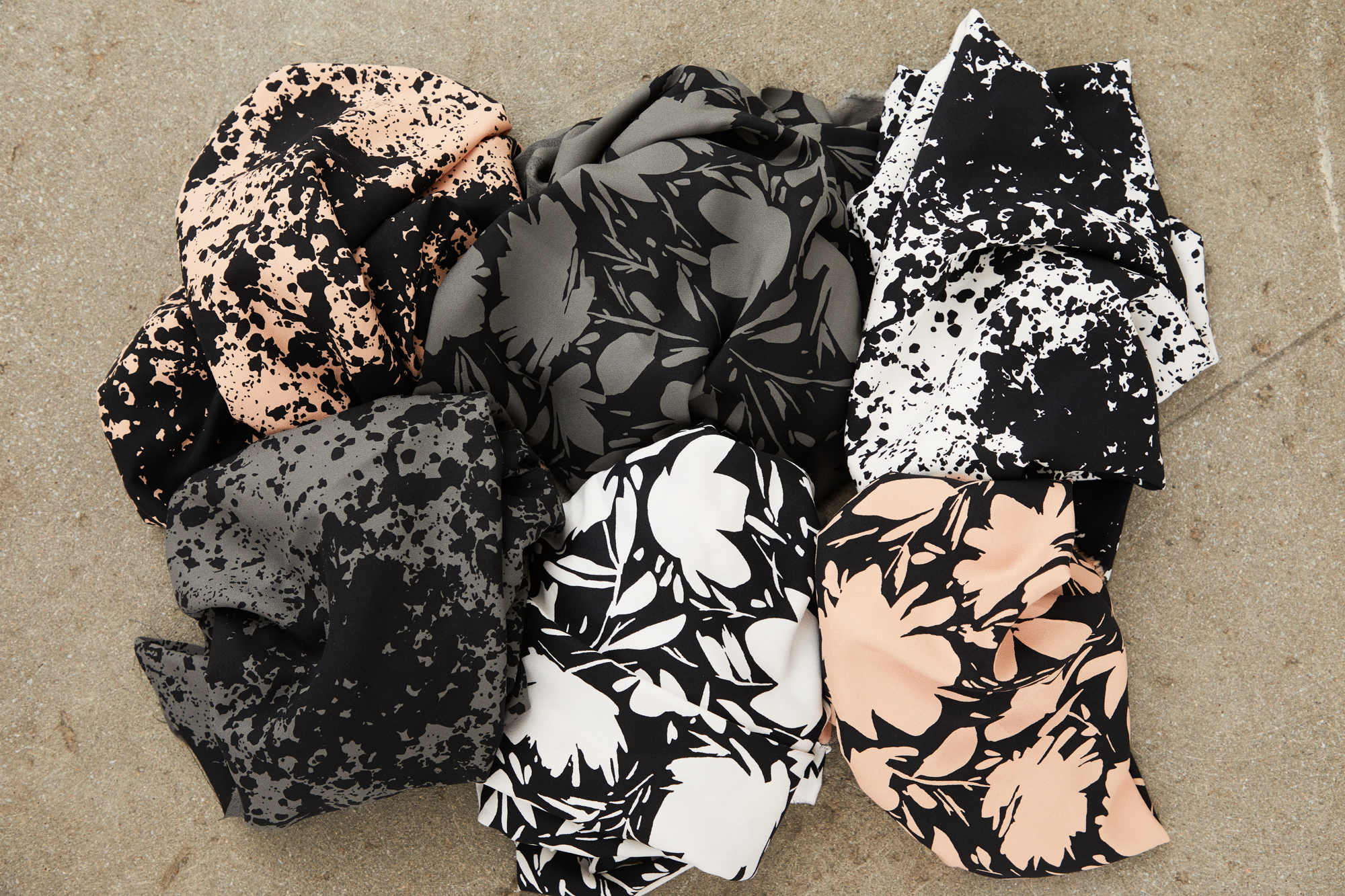 CREPE FLORAL - GRAY - 6