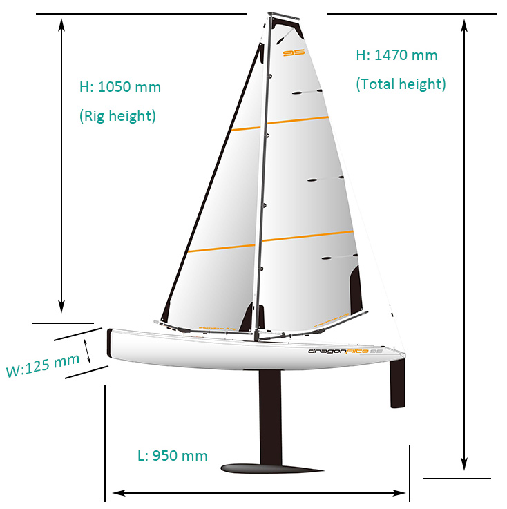 Joysway 8811A Segelbåt Dragon Flite 95 V2 PNP utan Radioutrustning - 4