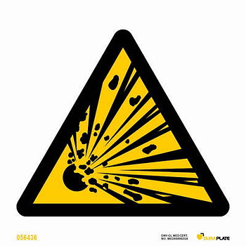 Varningsskylt (WSS) "Explosiv" - IMPA 33.7504