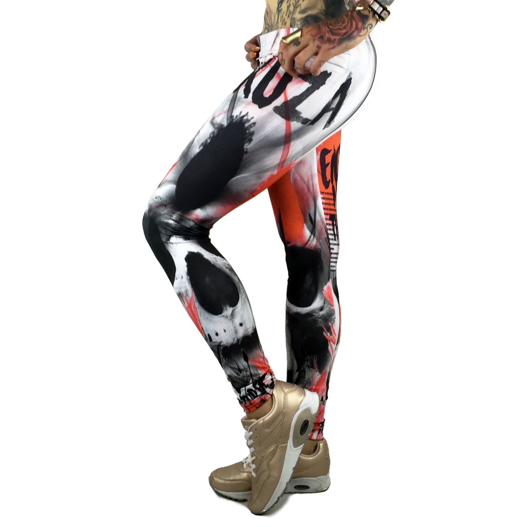 Skull Allover Leggings, multicolor