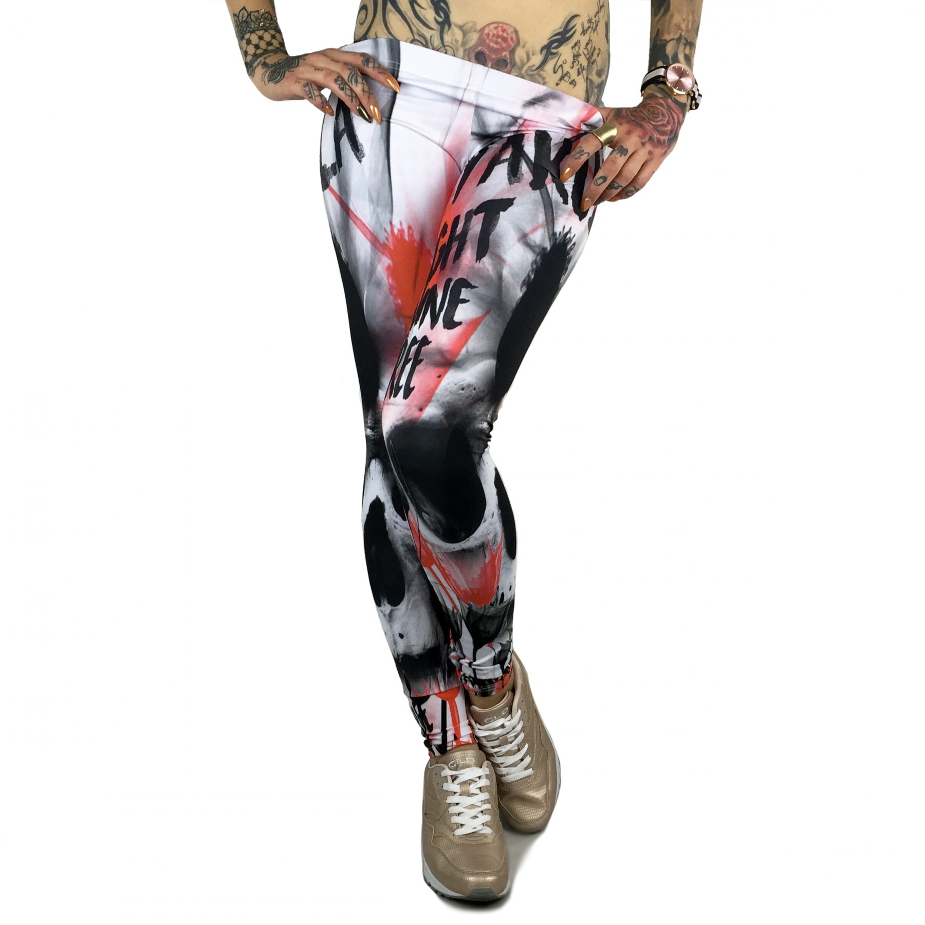 Skull Allover Leggings, multicolor - 3