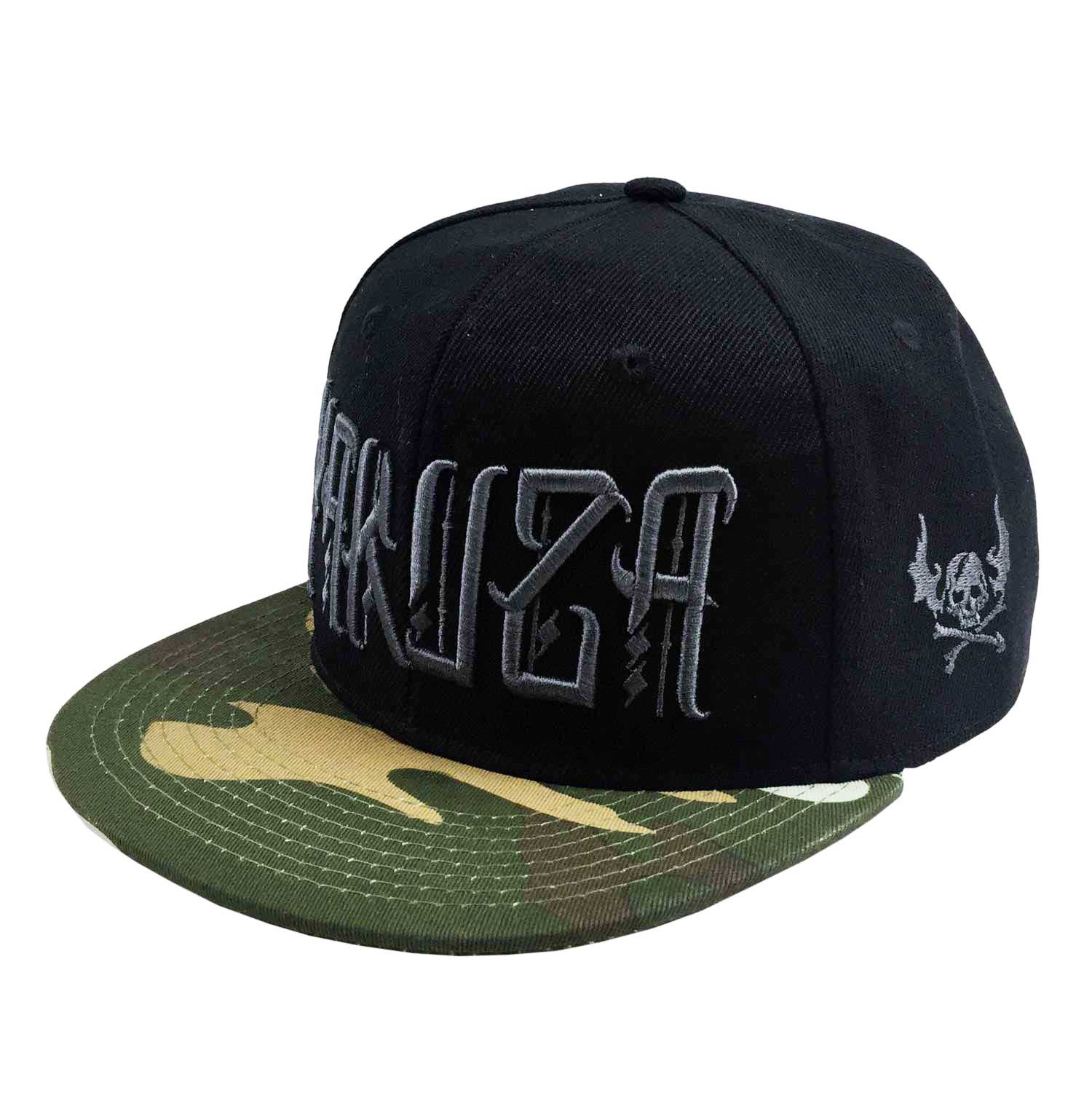 Unseen Snapback Cap, black/green camo