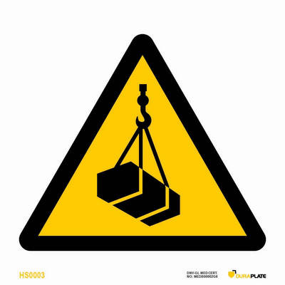Warning sign (WSS) "Overhead load warning"