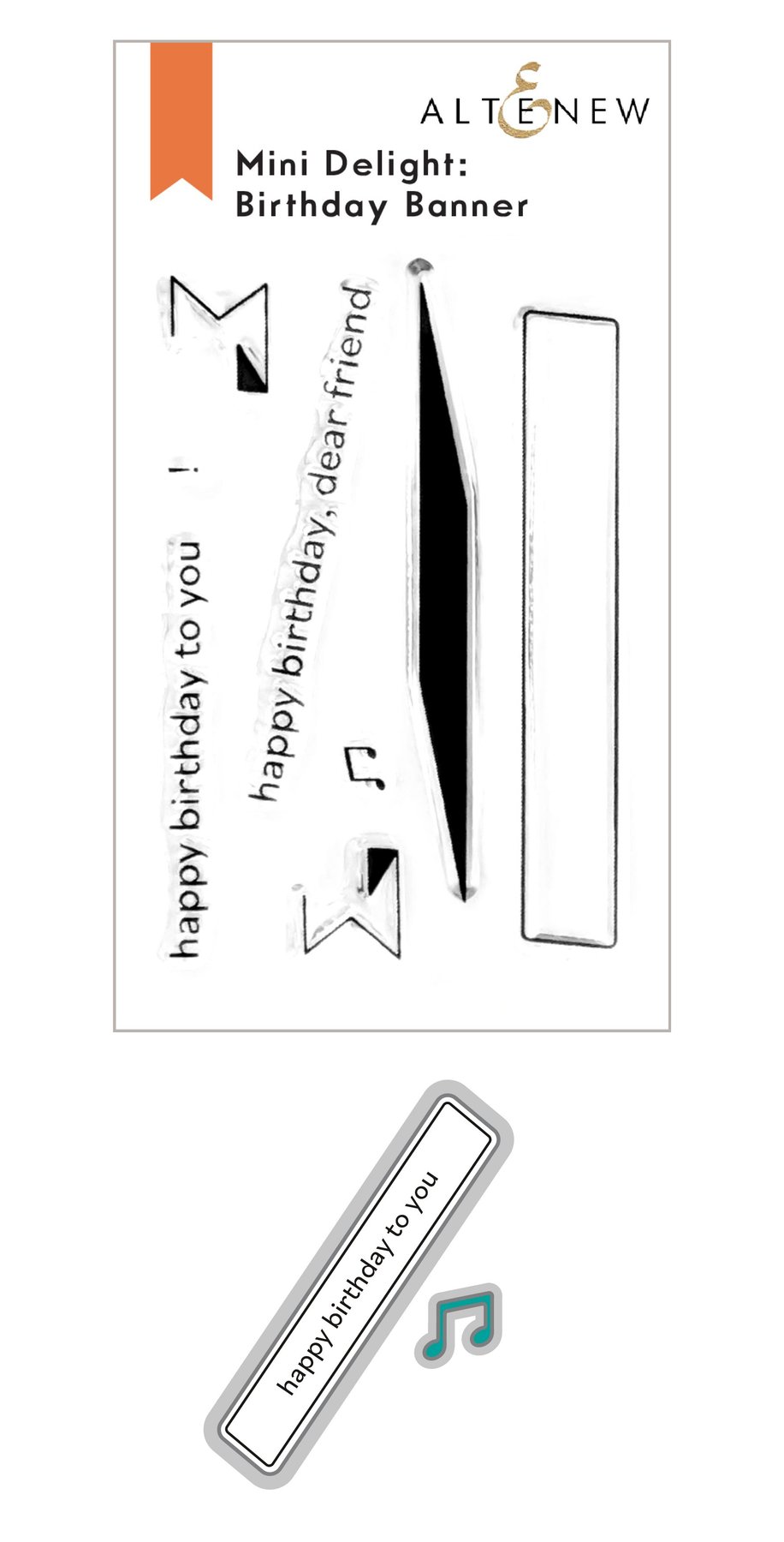 ALTENEW -Mini Delight: Birthday Banner Stamp & Die Set