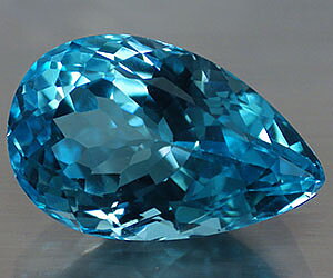 Piedra preciosa de topacio azul suizo natural genuina de lujo muy grande de 18,95 ct