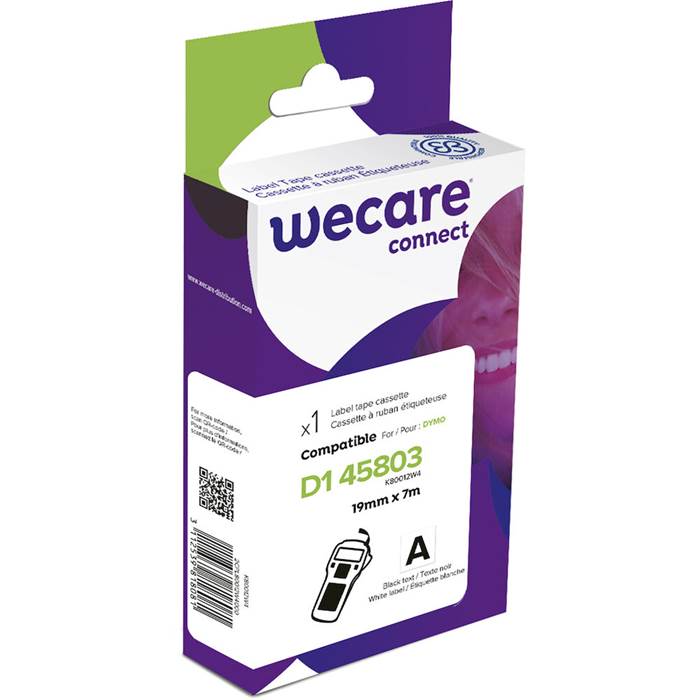 Märkband Wecare D1 19mm sv/vit - 2