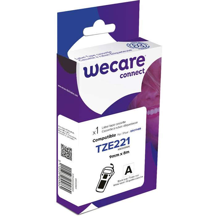 Märkband Wecare TZe 9mm sv/vit - 2