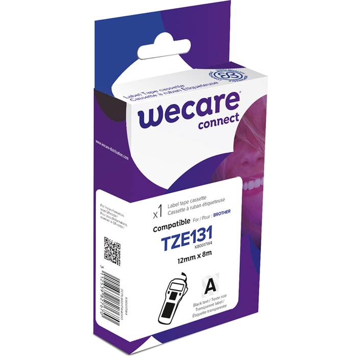 Märkband Wecare TZe 12mm sv/kl - 2