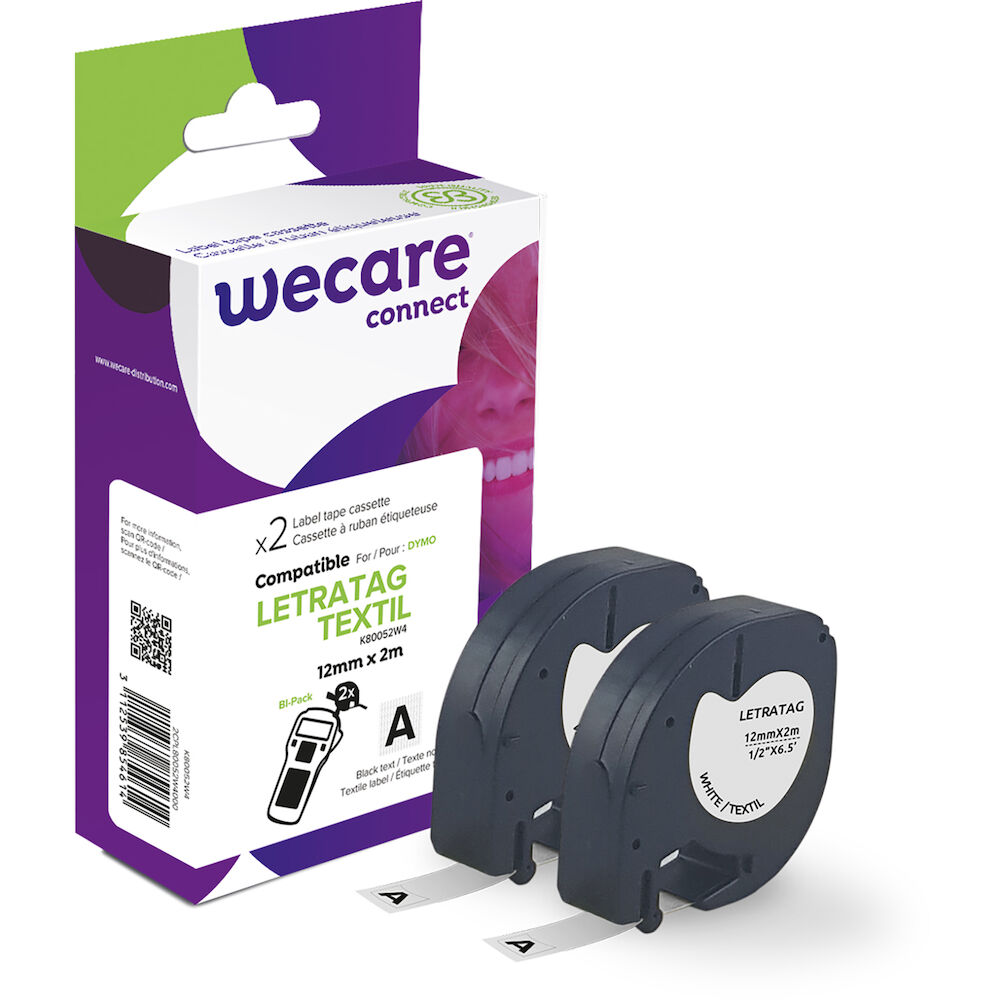 Märkband Wecare pl/text vit 2p