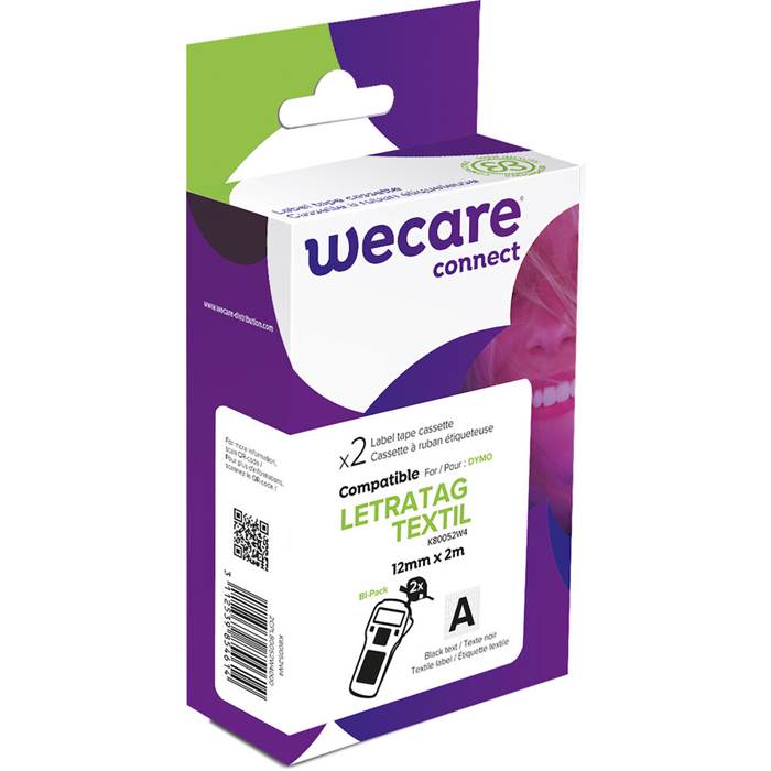 Märkband Wecare pl/text vit 2p - 2