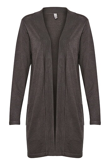 Culture - Annemarie Long Cardigan Raven Melange
