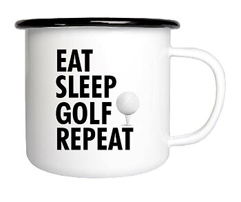 Emaljmugg Golf Repeat