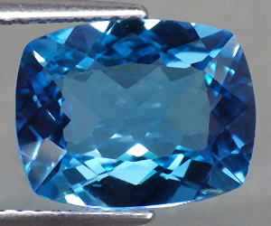 Piedra preciosa de topacio azul suizo natural genuina de lujo grande de 4,76 quilates - 3