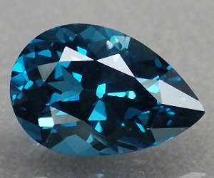 Piedra preciosa de topacio azul Londres natural genuina de lujo de 1,58 quilates - 3