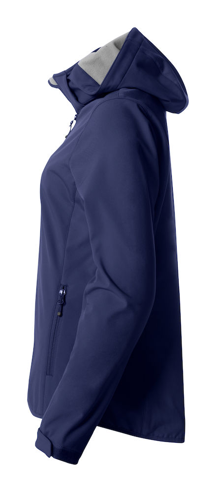 Jack med huva i marin softshell. Skön lite tjockare men inte kumpig ! Med islandshästar brodyr fram, Du väljer bak på jackan ;)  - 3