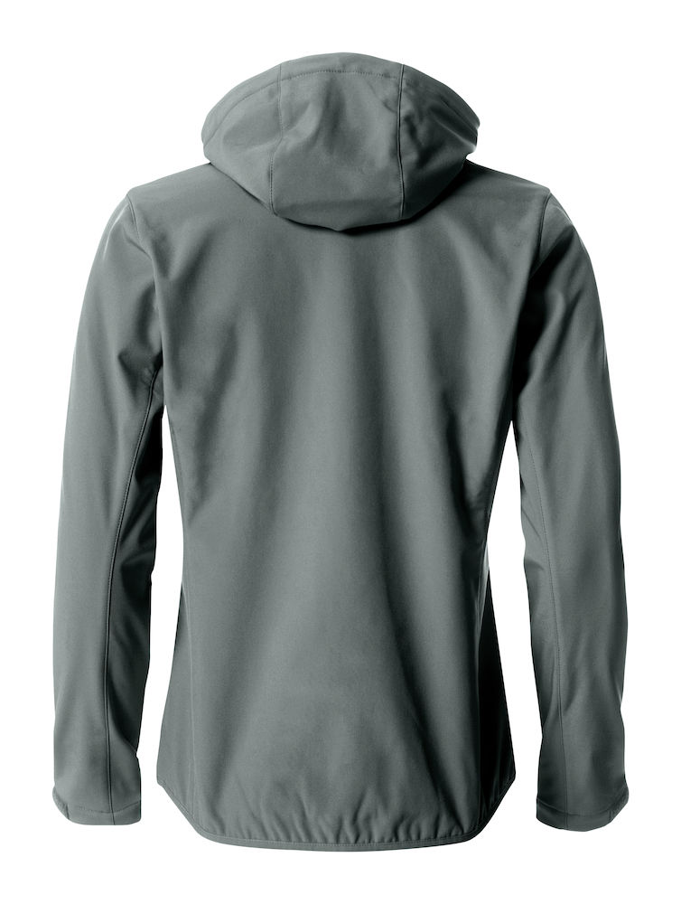 Jack med huva i Grå softshell. Skön lite tjockare men inte kumpig ! Med islandshästar brodyr fram, Du väljer bak på jackan ;)  - 2