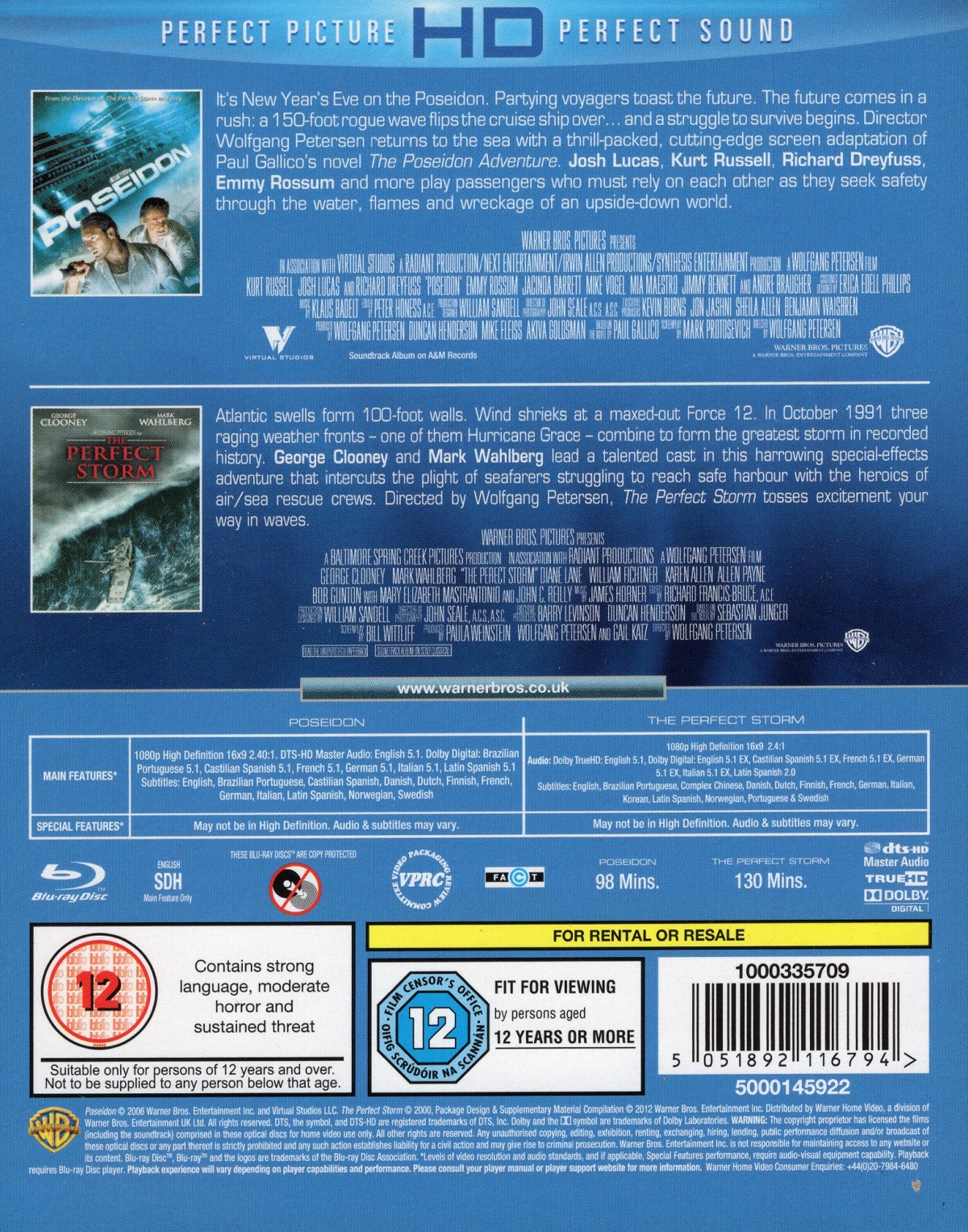 Poseidon / Perfect Storm (Blu-ray) - 2