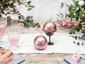 Stearinljus klot Roséguld metallic